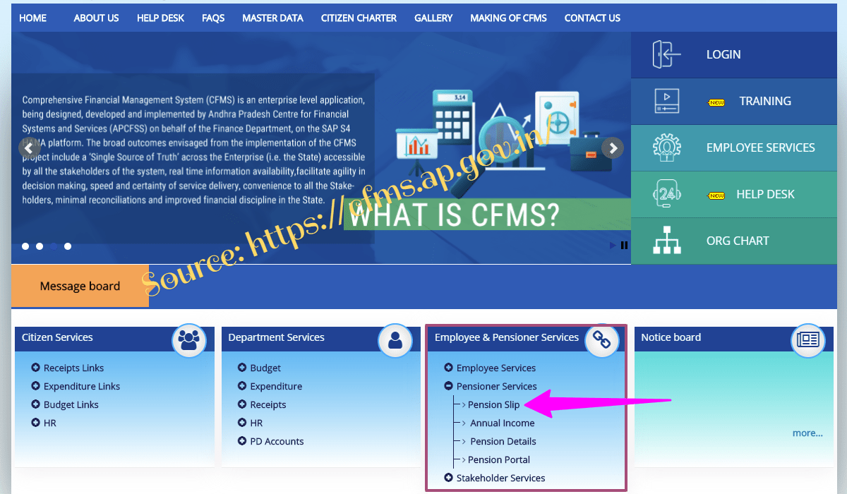 AP CFMS Pension Slip In Cfms ap gov in How To Download 